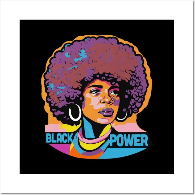 Angela Davis - Black Power Wall Art by 3coo